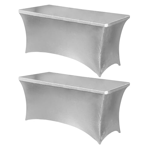 6ft Stretch Spandex Table Cover (2 Count)