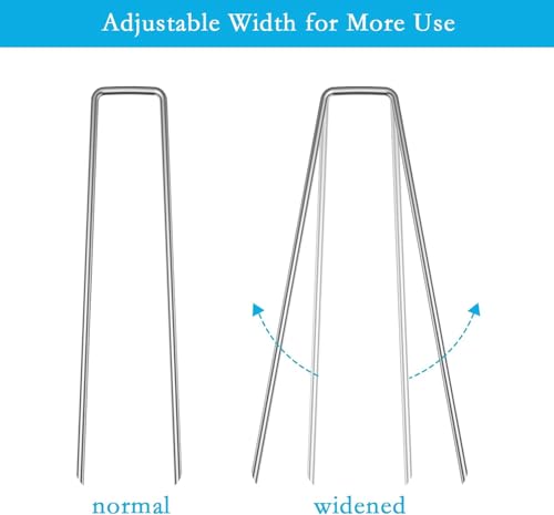 12 Inch Galvanized Garden Landscape Staples (100 Count)