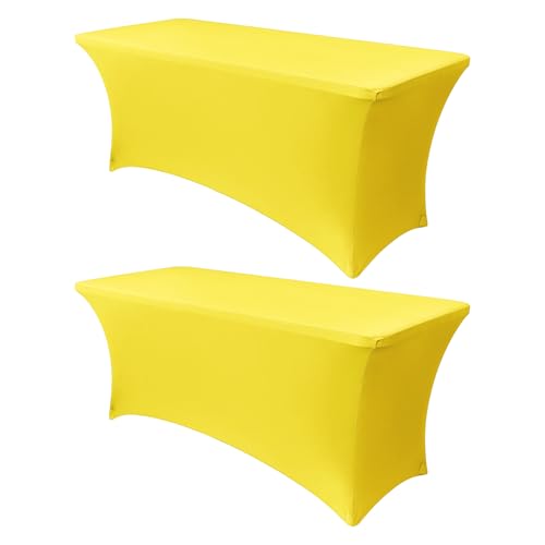 6ft Stretch Spandex Table Cover for Folding Tables (2 Count)
