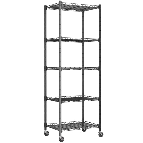 5 Wire Shelving Metal Storage Rack Adjustable Shelves