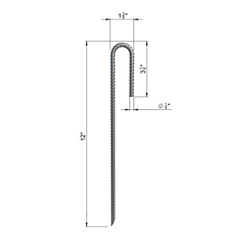 Vodaland Rebar Stakes J Hook Extra Heavy Duty 1 (50 Count)