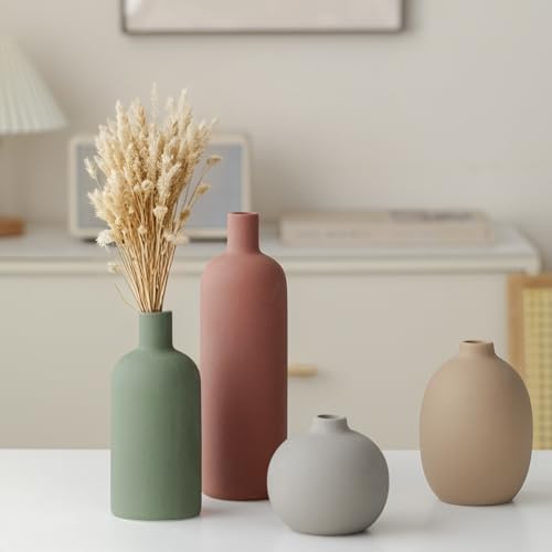 Modern Ceramic Vase Set (4 Count)
