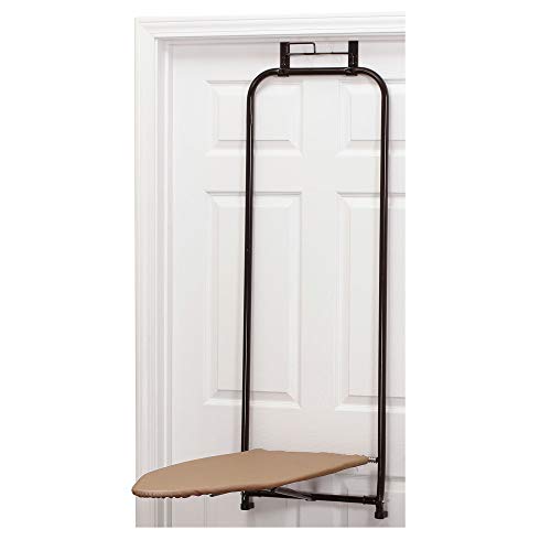 Over‑The‑Door Steel Top Ironing Board with Scorch‑Resistant Cotton Cover