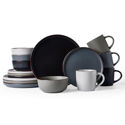 Mercury 16 Piece Dinnerware Set with Mugs