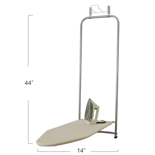 144222 Over The Door Small Ironing Board with Iron Holder