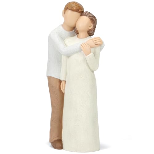 Elderly Mom and Son Figurines