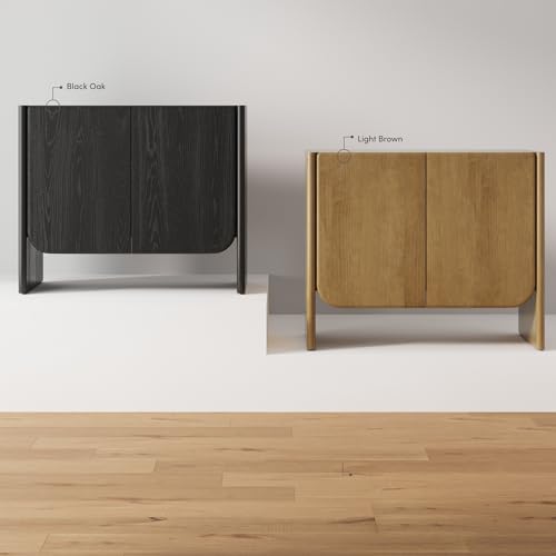 Jacala Mid Century Modern Entryway Storage Cabinet with Doors (2 Count)
