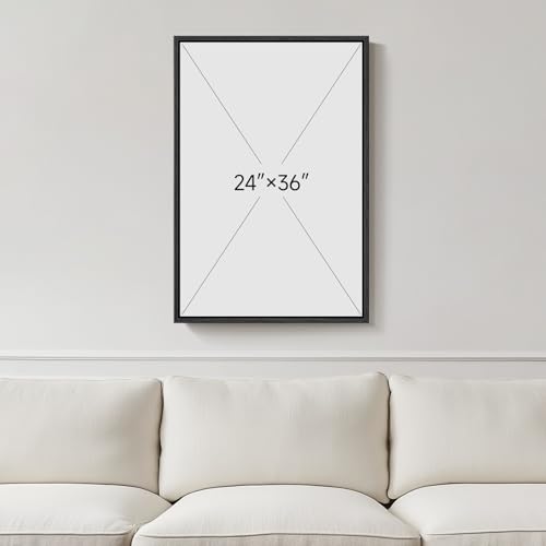 Framed Black and White Modern Abstract Wall Art