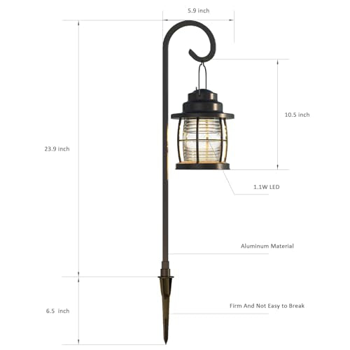 12V Low Voltage Hanging Lantern Pathway Lights 32Lumen 2900K 1.1W 6 Pack (6 Count)