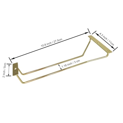 10.8 Inch Gold Wine Glass Rack (4 Count)