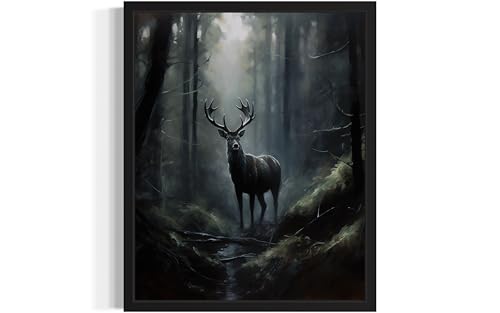 Deer in Forest Poster Art Print