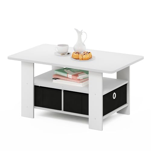 Andrey Small Modern Coffee Table with Storage Shelf