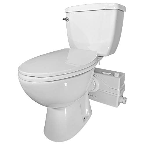 800W 1+HP American Elongated Macerating Toilet Kit with Macerator Pump for Basement Toilet System