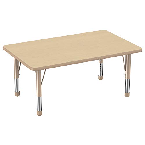 FDP 30" x 48" Rectangle Table with Chunky Legs