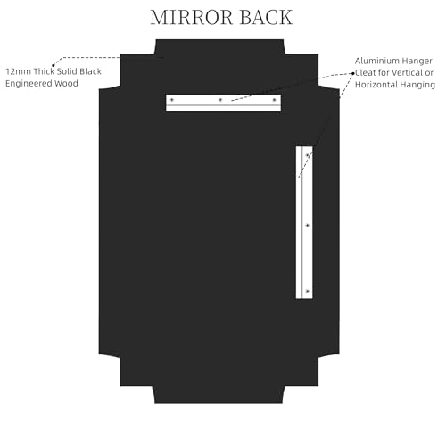 30"x46" Gold Foil Scalloped Edge Decorative Vanity Wall Mirror