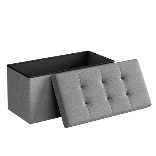 30 Inches Folding Storage Ottoman Bench