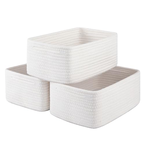 3 Pack Small Storage Baskets for Organizing (3 Count)