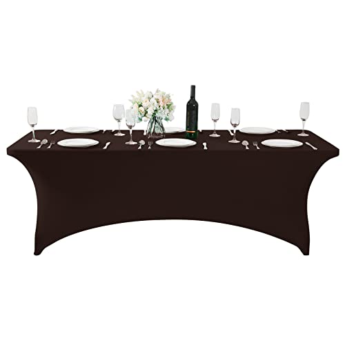 Spandex Table Cover for 8FT or 4ft or 6ft Table Universal Fitted Stretch Tablecloth for Party