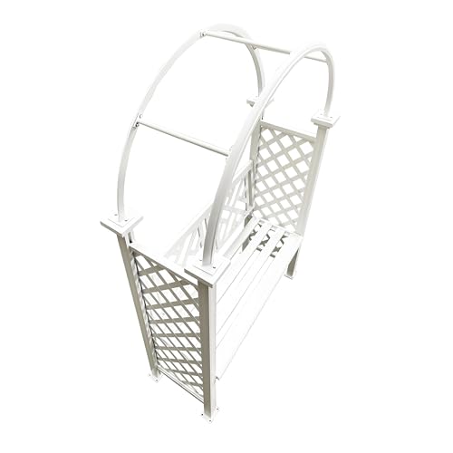 White Aluminum Garden Arbor Arch with 2