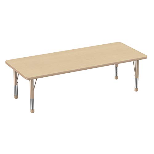 FDP 30" x 72" Rectangle Table with Chunky Legs