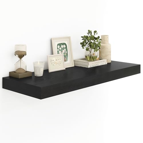 Black Bathroom Shelves Floating Shelves for Wall Shelf Over Toilet Long Wall Mounted Modern Farmhouse
