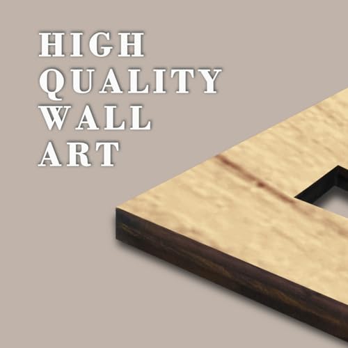 Boho Mid Century Modern Wood Wall Art 16x32 Inch Large Green Abstract Wood Wall Decor Mid Century Bohemian Artwork for Bedroom Living Room Office Kitchen Set of 3