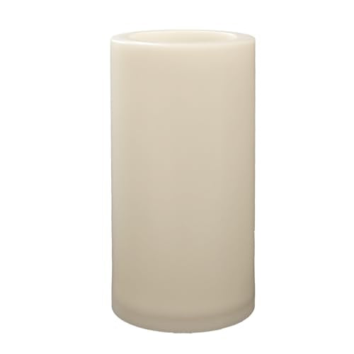 Outdoor Battery Operated Flameless LED Pillar Candle with Timer D3”xH6”