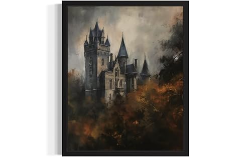 Old Castle Black Framed Poster Art Print