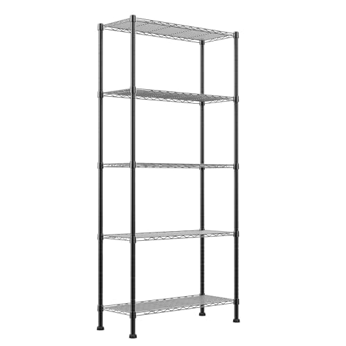 5 Wire Shelving Metal Storage Rack Adjustable Shelves