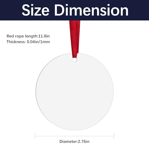 36 pcs Metal Sublimation Ornament Blanks (36 Count)