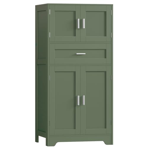 Bathroom Floor Storage Cabinet with Adjustable Shelf