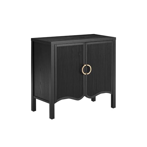 Scott Transitional Fluted Accent Cabinet or Storage Cabinet for Living Room or Entryway with Solid Wood Panel