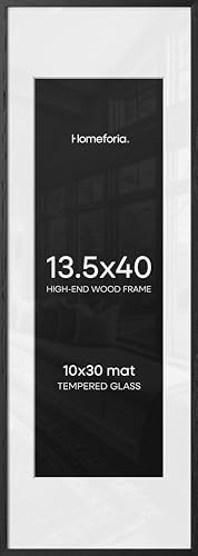 13.5x40 Black Oak Picture Frame