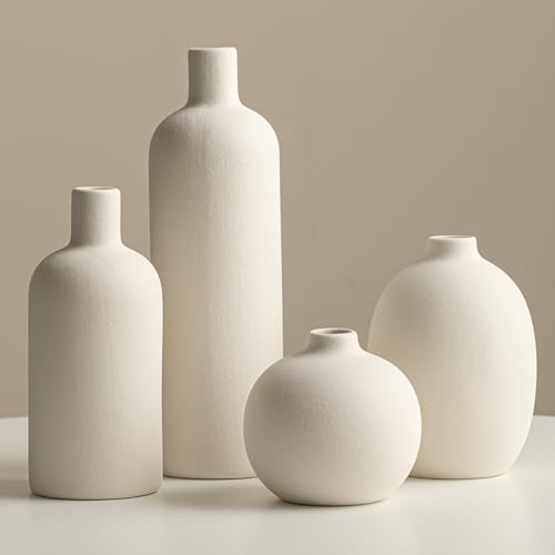 Modern Ceramic Vase Set (4 Count)