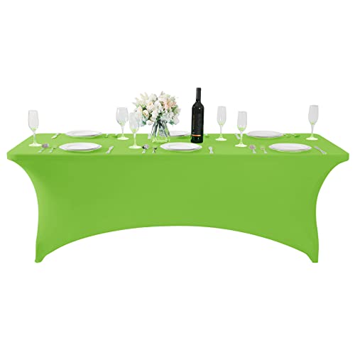 Spandex Table Cover for 8FT or 4ft or 6ft Table Universal Fitted Stretch Tablecloth for Party