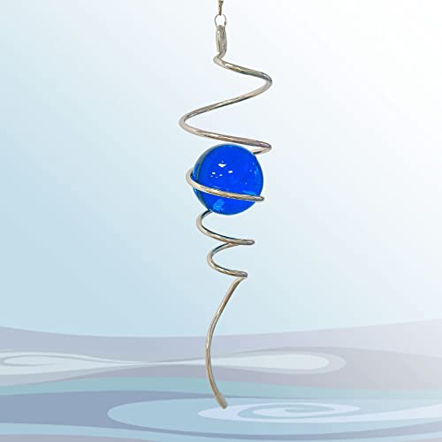 Wind Spinner Tail Gazing Ball Spiral Tail Wind Spinner Stabilizer Sun Catcher Visual Illusion in Spinning Yard Art Decor