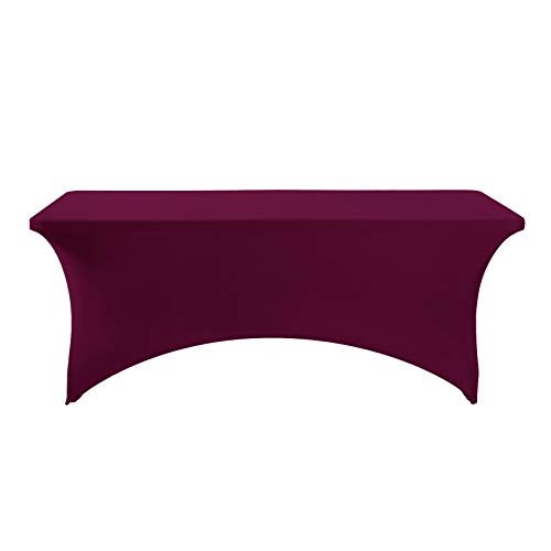 Spandex Table Cover for 8FT or 4ft or 6ft Table Universal Fitted Stretch Tablecloth for Party