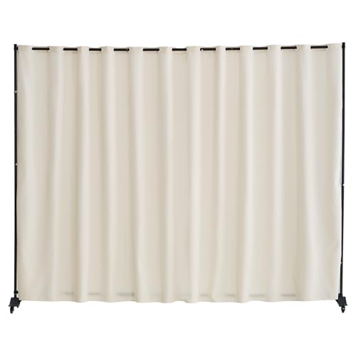 Room Divider Portable Panel Room Divider with Wheels Curtain Divider Stand