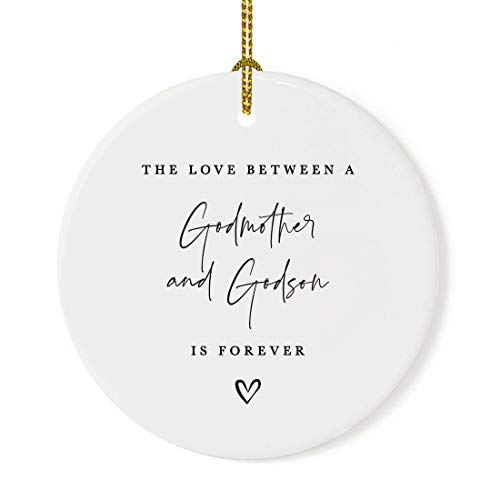 Round Ceramic Porcelain Christmas Tree Ornament Keepsake Collectible Gift