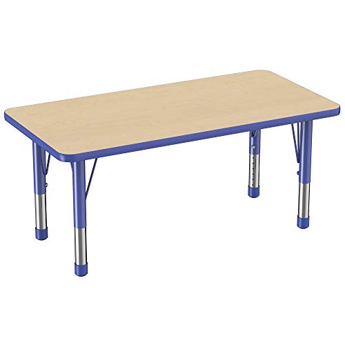 FDP 24" x 48" Rectangle Table with Chunky Legs