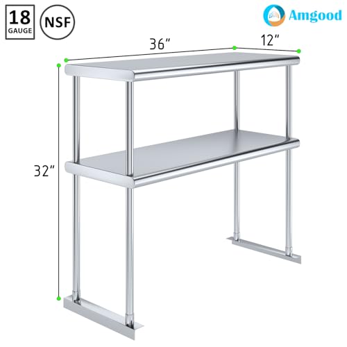 36 Inch Double Tier Overshelf