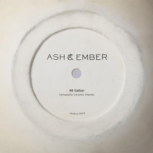 Ash & Ember 24" Round Sphere Satin Ivory Planter