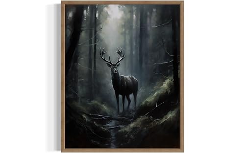 Deer in Forest Poster Art Print