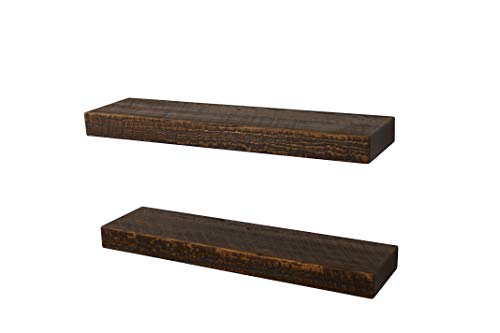 x2 18 Inch Wooden Floating Shelves for Wall (2 Count)