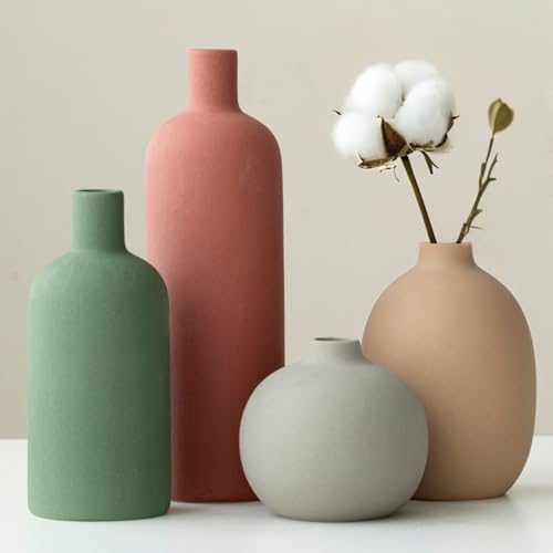 Modern Ceramic Vase Set (4 Count)