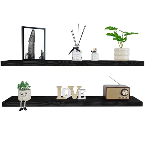 Wood Floating Shelves for Wall 42 inch Set of 2