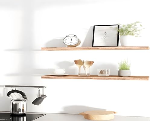 Wood Floating Shelves for Wall Decor (4 Count)