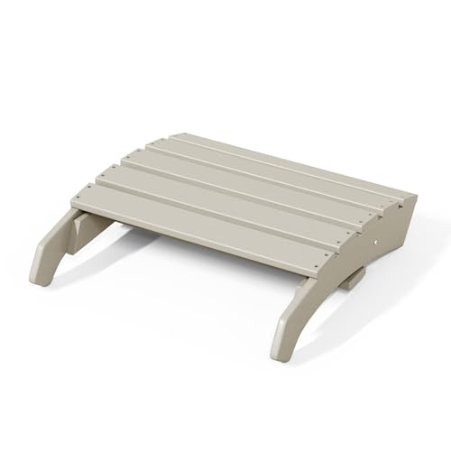 Dylan Outdoor Patio HDPE Adirondack Ottoman Footrest