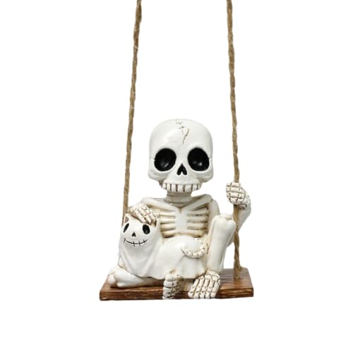 Halloween Resin Skeleton Swing Ornament