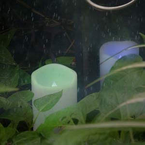 Color Changing Outdoor Battery Operated Flameless Candles with Remote 3 PCS